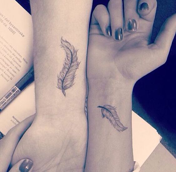 Feather Couple Tattoo