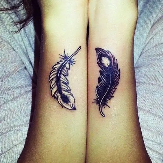 Feather Couple Tattoo