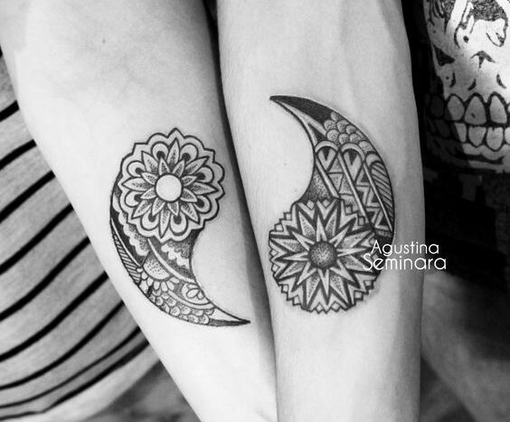 Yin and Yang Couple Tattoo