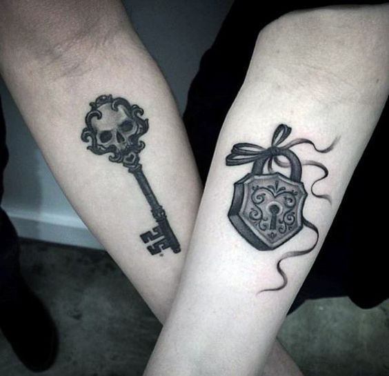 Lock and Key Couple Tattoo