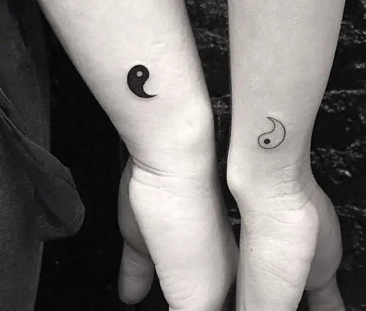 Yin and Yang Couple Tattoo