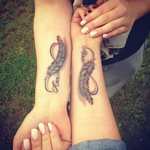 Feather Couple Tattoo