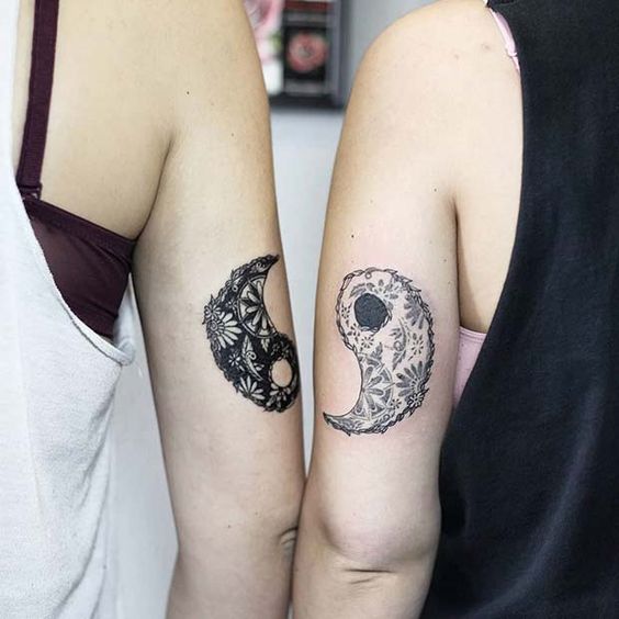 Yin and Yang Couple Tattoo