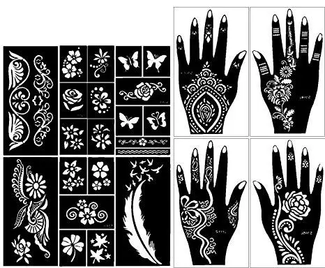 Stencils for Henna tattoos