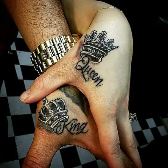 King and Queen Couple Tattoo