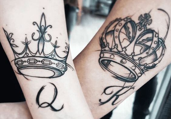 King and Queen Couple Tattoo