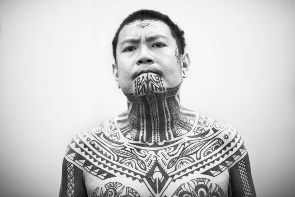 Maori tattooed man